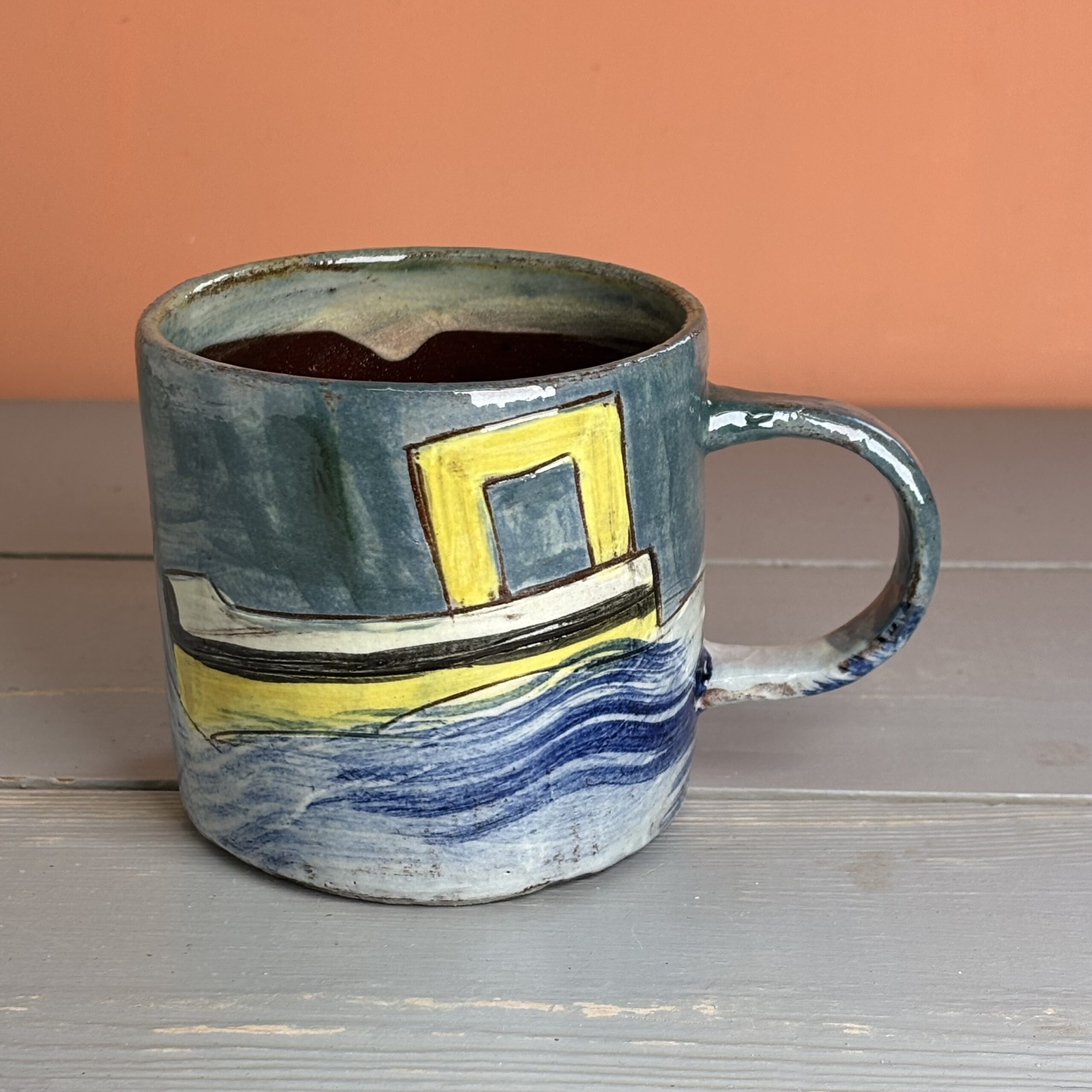 Yellow Fishing Boat Mug