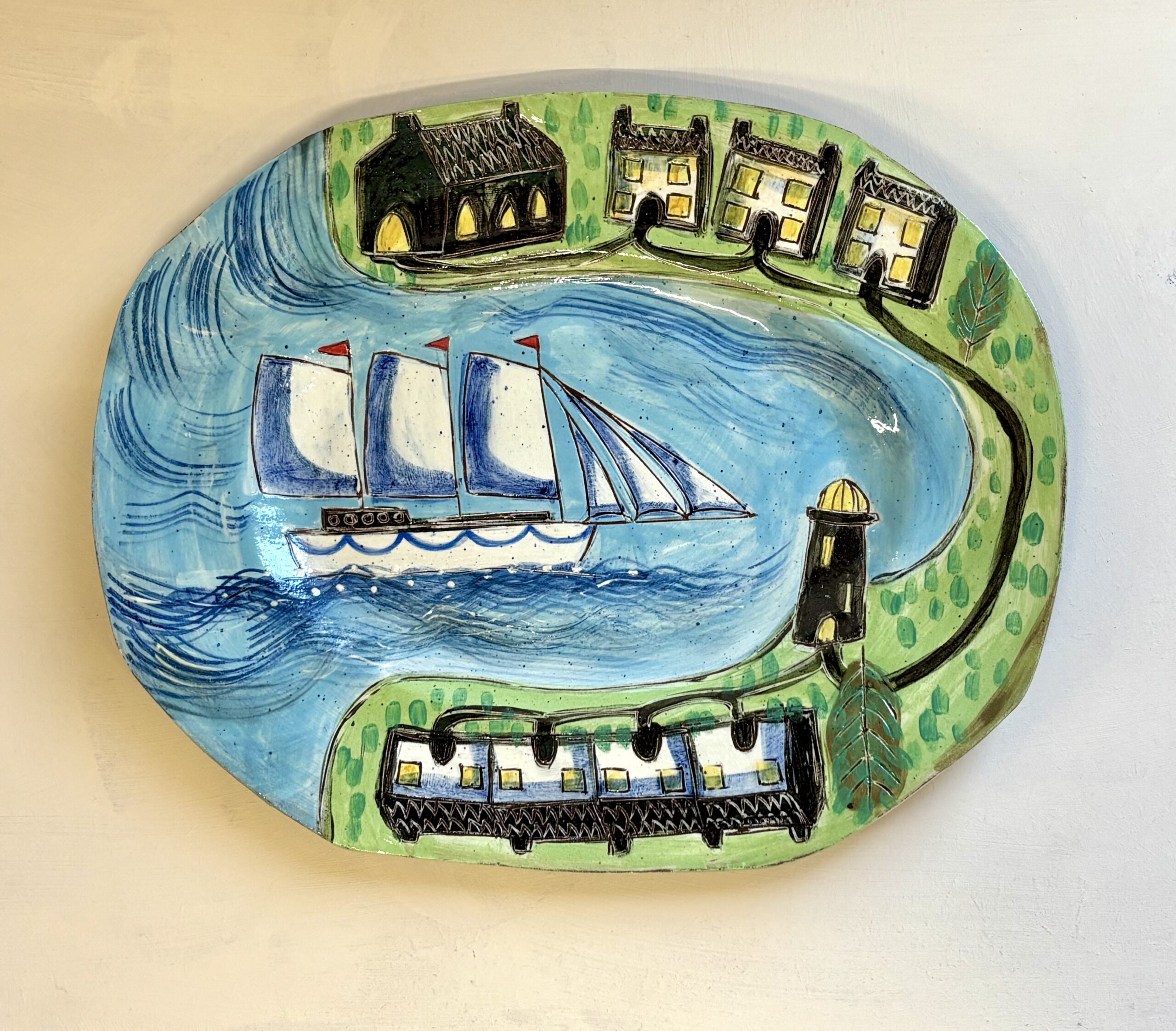 Upside Down Harbour Cottages Platter - Image 7