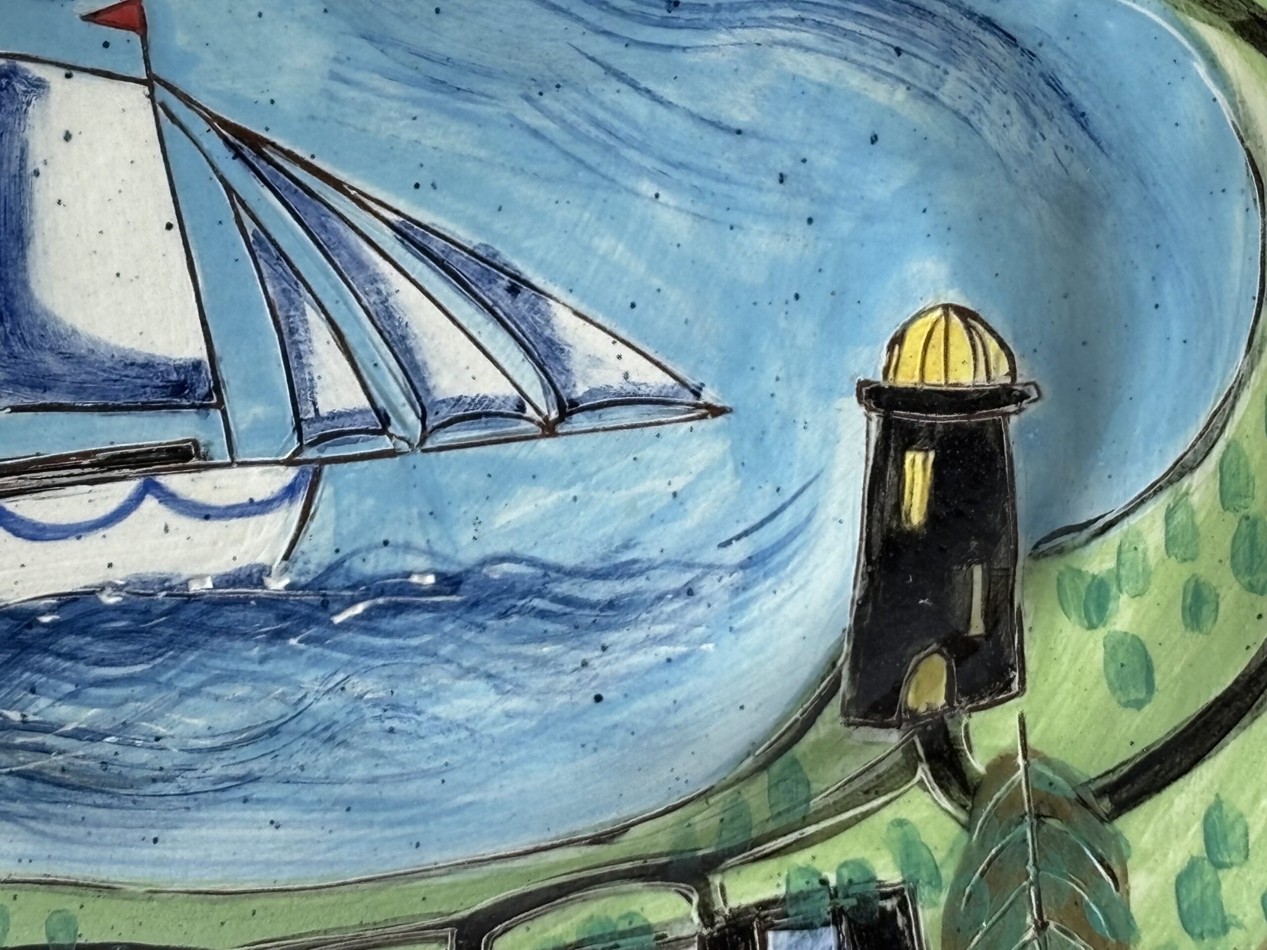Upside Down Harbour Cottages Platter - Image 3