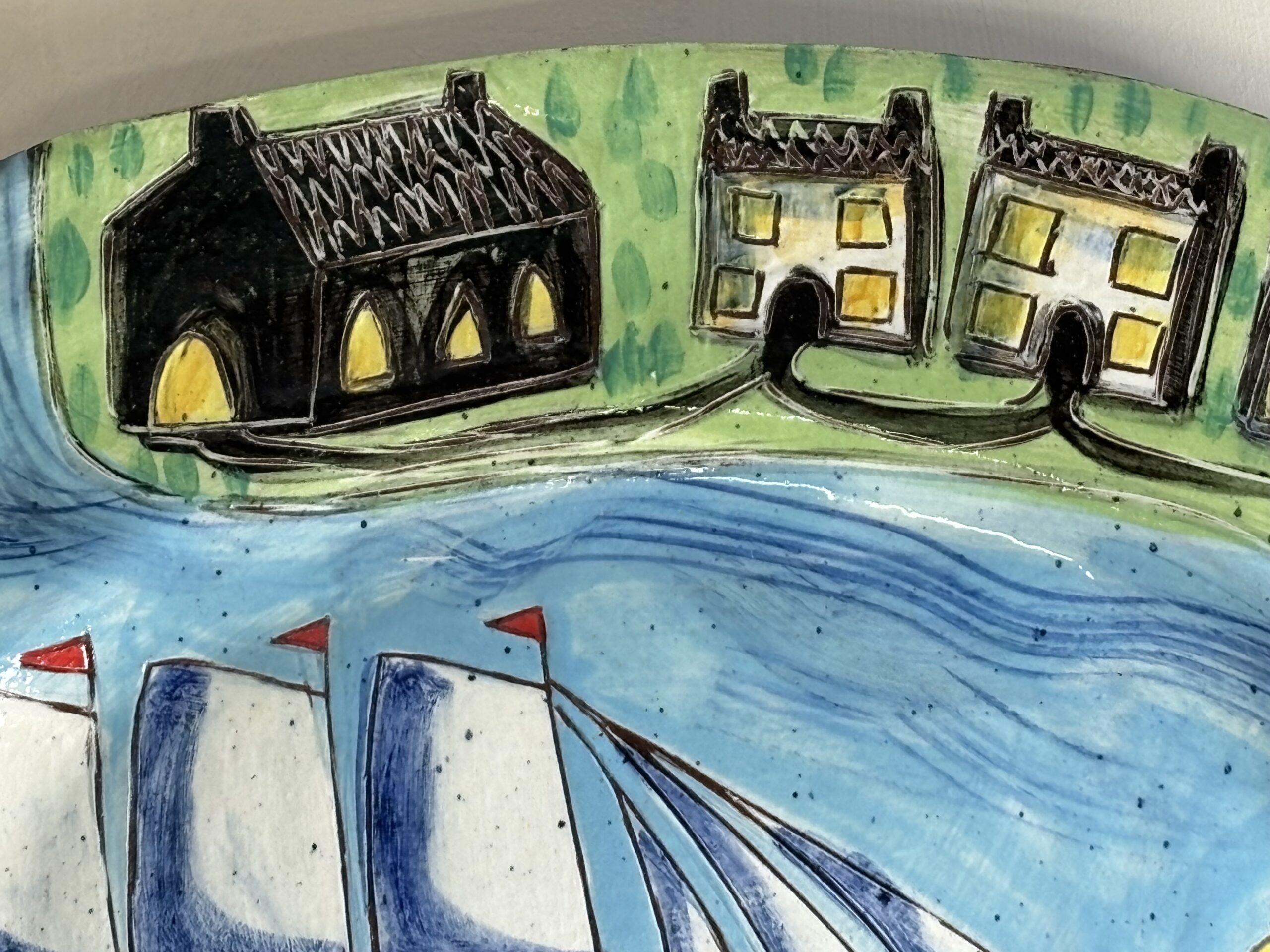 Upside Down Harbour Cottages Platter - Image 4