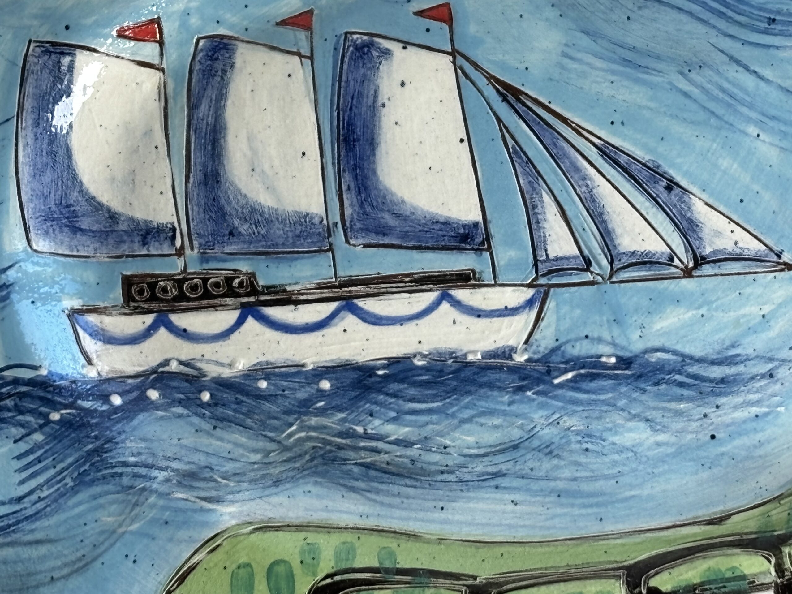 Upside Down Harbour Cottages Platter - Image 5