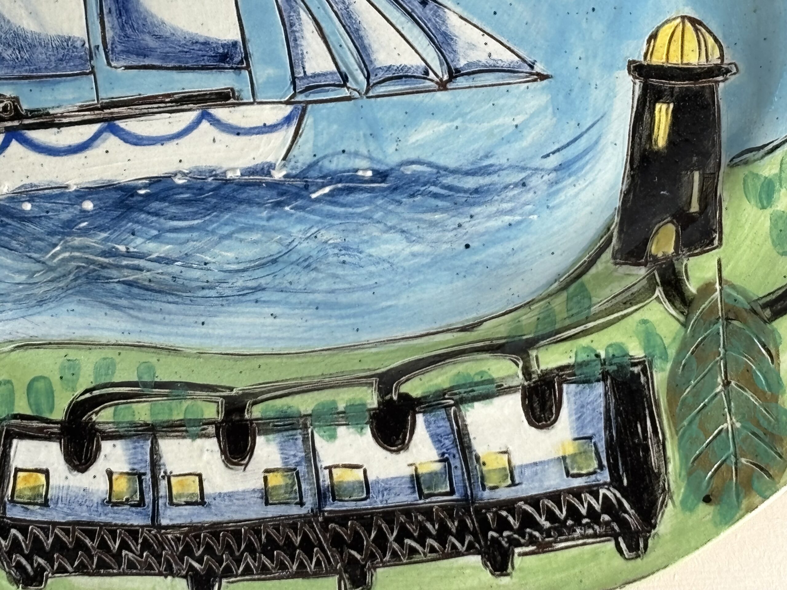 Upside Down Harbour Cottages Platter - Image 6